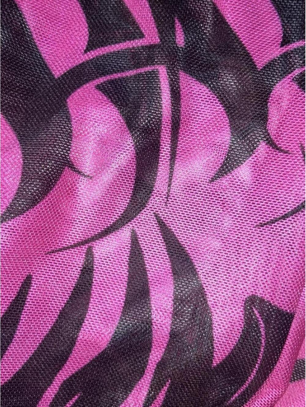 SICKK Widow black/pink mesh tattoo dress with black/pink tribal-sty - Picture 6 of 8